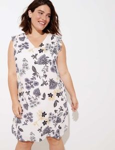 Loft Plus Floral Flutter Shirttail Dress
